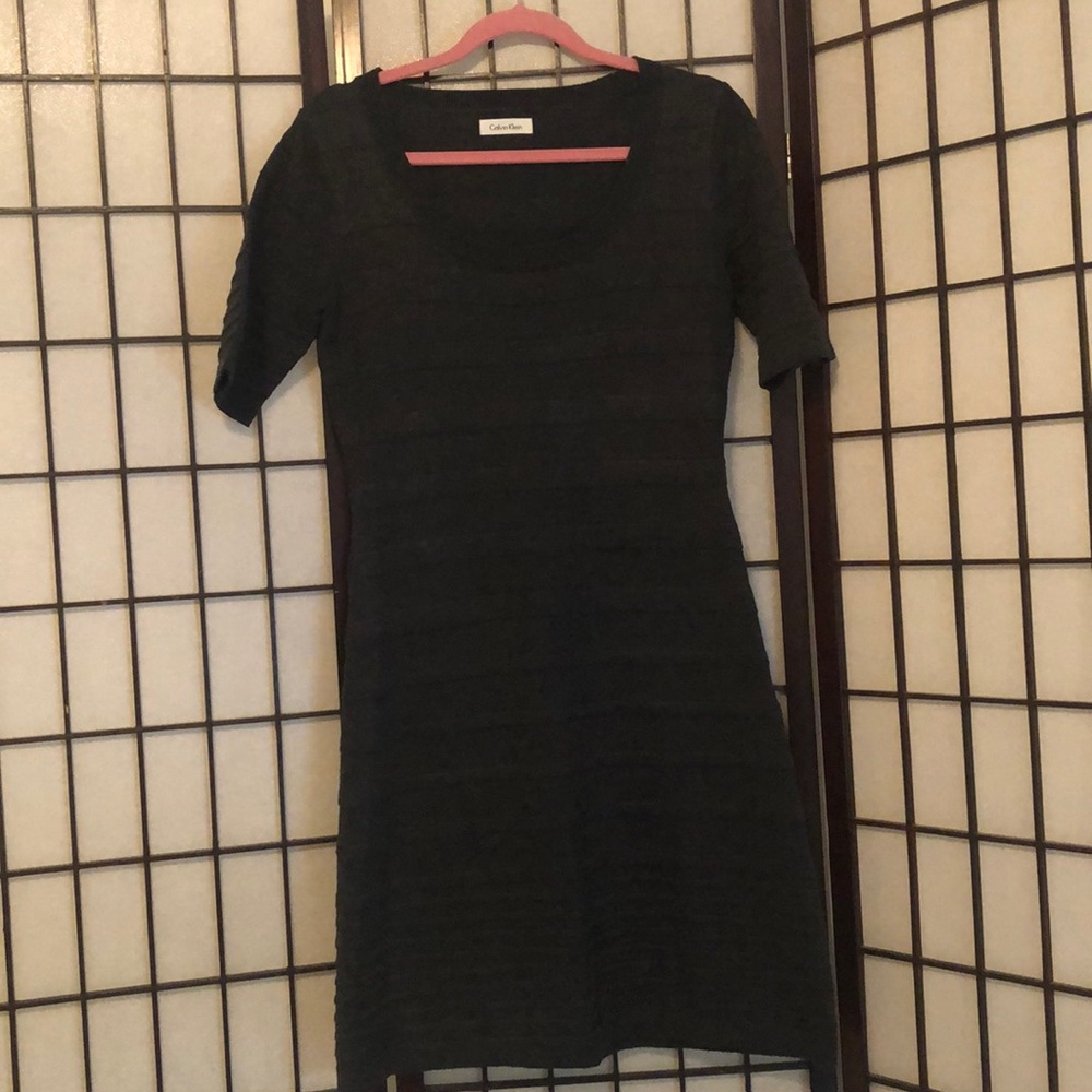 Dark grey Calvin Klein sweater dress